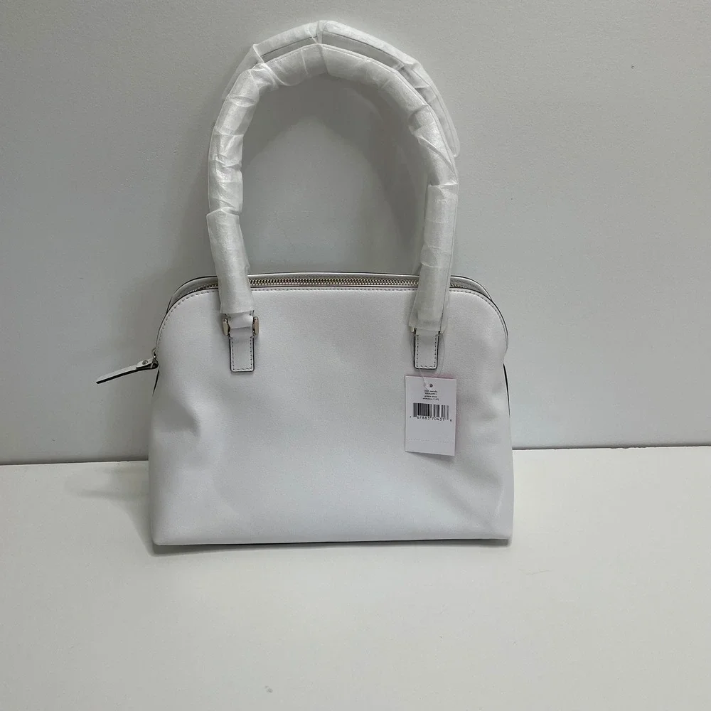 Kate Spade Small Mariella Greene Street White Leather Satchel Purse‎ Bride NEW